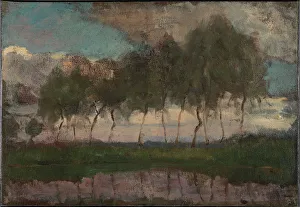 Prints of The Gein: Trees by the water. Found in the Collection of Gemeentemuseum Den Haag Piet Mondrian Prints: The Gein: Trees by the water Print