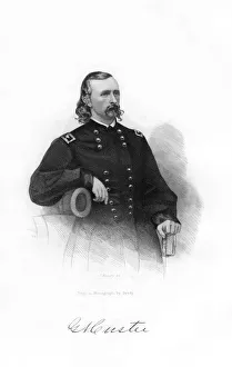 General George Armstrong Custer, US Union Army cavalry commander, 1862-1867.Artist: J Rogers General George Armstrong Custer, US Union Army cavalry commander, 1862-1867.Artist: J Rogers