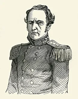 Black And White Military Image Prints: General Patterson, 1849. Creator: Unknown