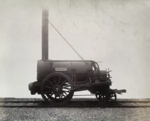 Black And White Trains Prints: George Stephensons Rocket, c1905