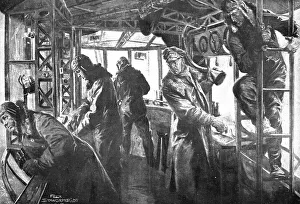 First World War Aircraft Prints: The German Air Fleet; Command post in a forward platform