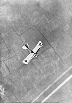 A German Aviatik aircraft photographed in flight by a Belgian aviator, Ypres, Belgium A German Aviatik aircraft photographed in flight by a Belgian aviator, Ypres, Belgium