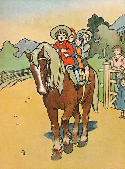 Alice Talwin Morris Collection: Going to School in New Zealand, 1912. Artist: Charles Robinson