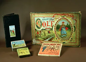 Golfing ephemera including The Popular Game of Golf, 1896. Artist: Parker Brothers Golfing ephemera including The Popular Game of Golf, 1896. Artist: Parker Brothers