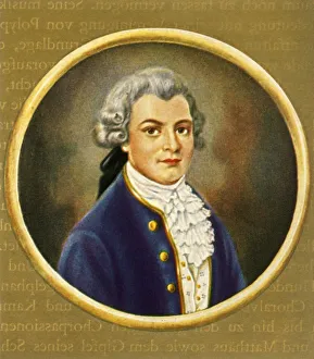 Cigarette Card Miniatures Prints: Gotthold Ephraim Lessing, (1933). Creator: Unknown