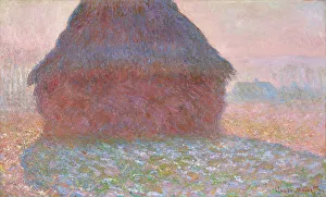 Impressionism Fine Art Images Prints: Grainstack in Sunlight, 1891. Creator: Monet, Claude (1840-1926)
