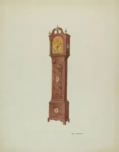 Grandfather Clock Print, 1937
