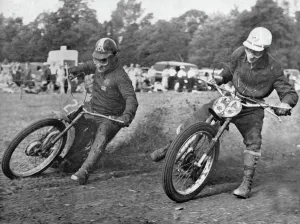 Grass track racing at Bishops Waltham, Coffin and Bungay on Jap motorcycles Grass track racing at Bishops Waltham, Coffin and Bungay on Jap motorcycles