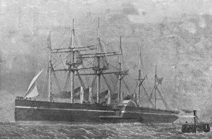 The Great Eastern, 1860: Print of Departure from Southampton