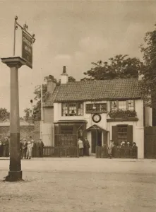 Prints of The Green Man at Putney Heath, c1935. The Green Man public house in south west London, parts of which date back to c1700 Putney Heath Prints: The Green Man at Putney Heath, c1935 Print