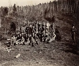 Irkutsk High School Students on Forest Excursion, 1900 Print