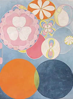 Prints of Group IV, No. 2. The Ten Largest, Childhood, 1907. Found in the Collection of Courtesy of Stiftelsen Hilma af Klints Verk Sweden Prints: Hilma af Klint Print: The Ten Largest, Childhood, 1907