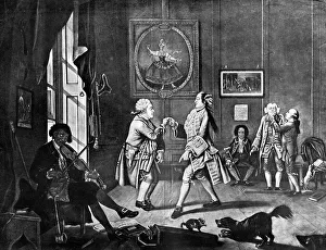Grown Gentlemen Taught to Dance, 1768.Artist: B Clowes Grown Gentlemen Taught to Dance, 1768.Artist: B Clowes