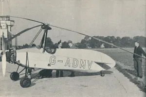 Black And White Aviation Art Prints: The Hafner Gyroplane, c1935 (c1937)