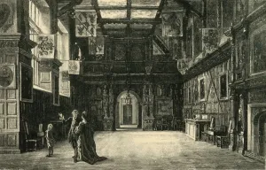 Prints of The Hall, Audley End, 1898. Audley End House, early 17th-century country Jacobean prodigy house outside Saffron Walden, Essex, England. From Our Own Country, Volume III' Jacobean Architecture Prints: Heritage Images Print: The Hall, Audley End, 1898