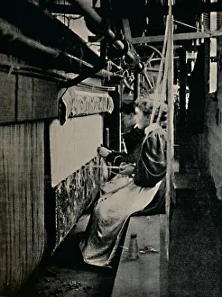'Hammersmith Carpet Weaving at Merton Abbey Works', . Creator: Unknown 'Hammersmith Carpet Weaving at Merton Abbey Works', . Creator: Unknown