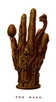 Prints of The Hand, 1923. One of a series of WD and HO Wills Cigarette Cards called Lucky Charms, (Bristol and London, 1923) Images Dated 2007 June: Print of The Hand, 1923 Cigarette Card