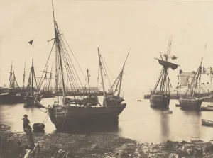 British Fishing Village Prints: Harbor Scene, ca. 1855. Creator: Attributed to Thomas Sutton