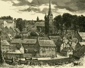 British Heritage Railways Prints: Hatfield from the Railway Station, 1898. Creator: Unknown