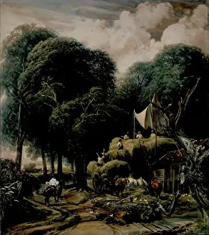 Agricultural Labourer Artwork Prints: Haymaking. Creator: Peter de Wint