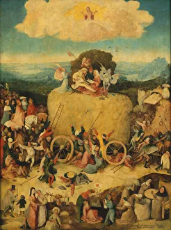 Early Netherlandish Painting Prints: The Haywain (Triptych) Central panel, c. 1516. Artist: Bosch, Hieronymus (c. 1450-1516)