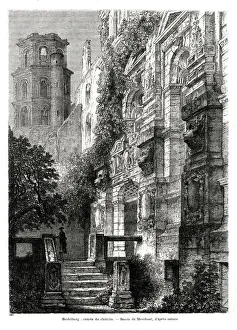 Heidelberg Castle, Germany, 1886. Artist: Francois Stroobant Heidelberg Castle, Germany, 1886. Artist: Francois Stroobant