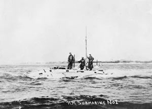 Royal Navy Submarine Prints: HM Submarine No1, c1908