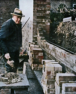 Colorized Black And White Print Prints: A hobby, c1930, (1945). Creator: Unknown. A hobby, c1930, (1945). Creator: Unknown