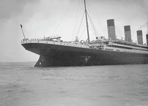 Hole torn in the hull of RMS Olympic after the collision with HMS Hawke in the Solent, 1911 Hole torn in the hull of RMS Olympic after the collision with HMS Hawke in the Solent, 1911