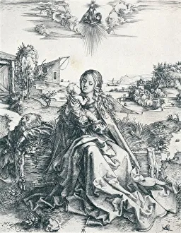 Albrecht Durer Prints: Albrecht Durer's The Holy Family with Dragonfly Print, 1906