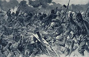 Hooded British Territorials charging the German Trenches at Loos, September 25th, 1915, 1916 Hooded British Territorials charging the German Trenches at Loos, September 25th, 1915, 1916