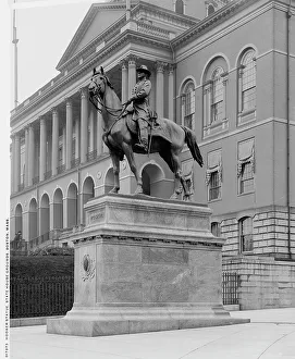 American Civil War Artifacts Prints: Hooker Statue, State House Grounds, Boston, Mass. c1904. Creator: Unknown