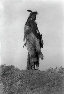Native American Culture Images Prints: Hoop on the Forehead, c1908. Creator: Edward Sheriff Curtis