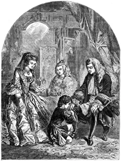 Horace Walpoles first interview with King George I.Artist: J Nicholson Horace Walpoles first interview with King George I.Artist: J Nicholson