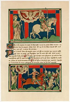 Two of the Horsemen of the Apocalypse, early 14th century Two of the Horsemen of the Apocalypse, early 14th century