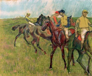 Horses with Jockeys, 1910. Artist: Edgar Degas Horses with Jockeys, 1910. Artist: Edgar Degas