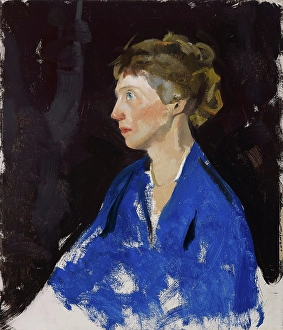 Heritage Art In The USA Prints: Two Hour Study of Head (Blanche Stillson), about 1920s. Creator: Charles Webster Hawthorne