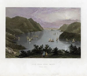 Images Dated 26th October 2007: The Hudson River as seen from West Point, USA, 1837. Artist: R Wallis