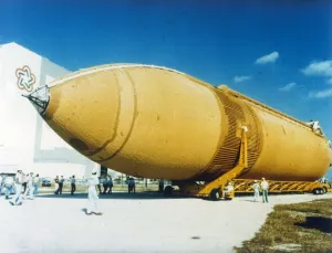 Heritage Space Images Prints: Huge external fuel tank, second Space Shuttle flight, Kennedy Space Center, USA, 1981