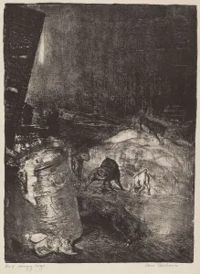 Hungry Dogs, Second Stone Print 1916
