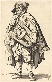 Stringed Instrument Musician Prints: The Hurdy-Gurdy Player. Creator: Unknown
