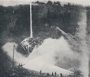 Black And White Mining Images Prints: Hydraulic Mining, 1923. Creator: Unknown