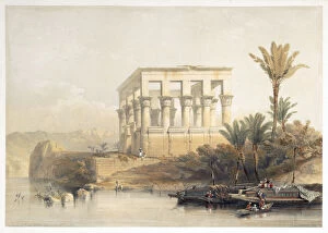 Archaeology Collection: The Hypaethral Temple at Philae, called the Bed of Pharaoh, Egypt, 1849