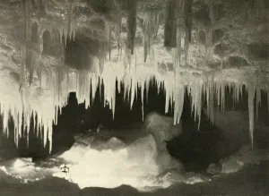 Shackleton's Nimrod Expedition Prints: An Ice Cave in the Winter, c1908, (1909)