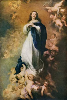 Immaculate Conception Artwork Prints: Immaculate Conception, c1678, (1912). Artist: Bartolome Esteban Murillo