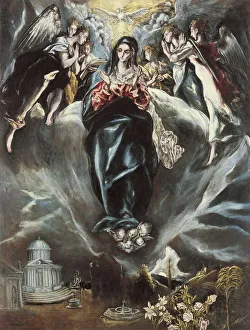 New Testament Fine Art Prints: The Immaculate Conception, ca. 1608-1614. Artist: El Greco, Dominico (1541-1614)