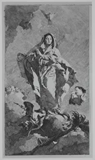 Immaculate Conception Artwork Prints: The Immaculate Conception, ca. 1770. Creator: Lorenzo Tiepolo