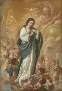 Museo Del Prado Images Prints: The Immaculate Conception of the Virgin, 1682. Creator: Valdes Leal, Juan de (1622-1690)