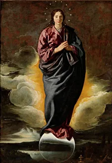 Virgin And Child Artwork Prints: The Immaculate Conception of the Virgin, c. 1617. Creator: Velazquez, Diego (1599-1660)
