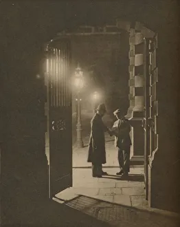 Wonderful London Photos Prints: An incident at The Yard in the small hours, c1935. Creator: Unknown